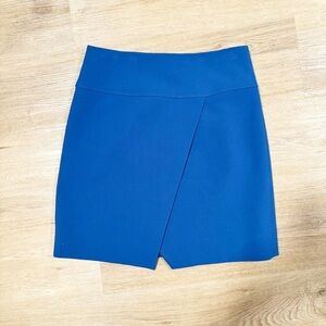 J Crew Women's Crossover Faux Wrap Blue Skirt‎